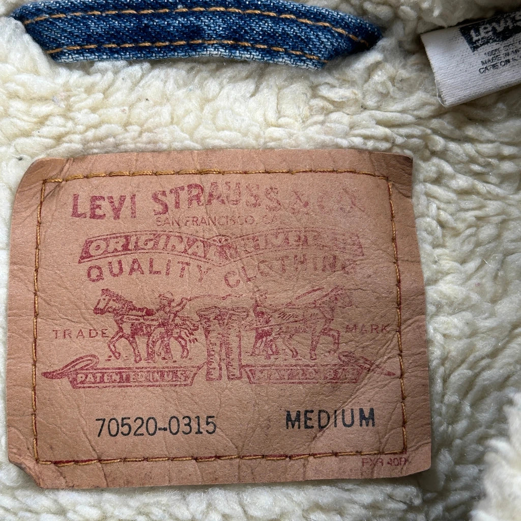 Levis Denim Jacket - Medium Blue Denim - Image 3
