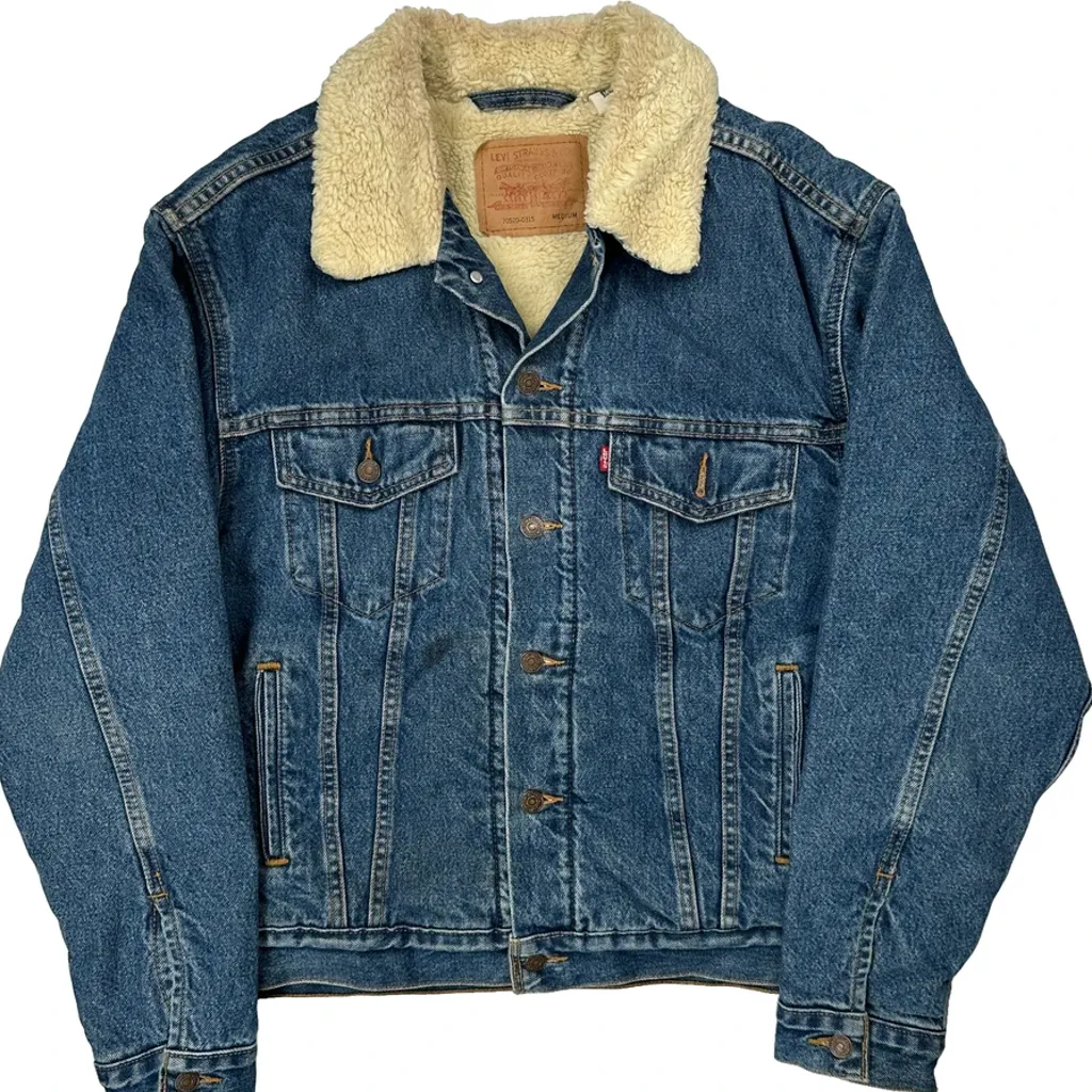 Levis Denim Jacket - Medium Blue Denim - Image 4