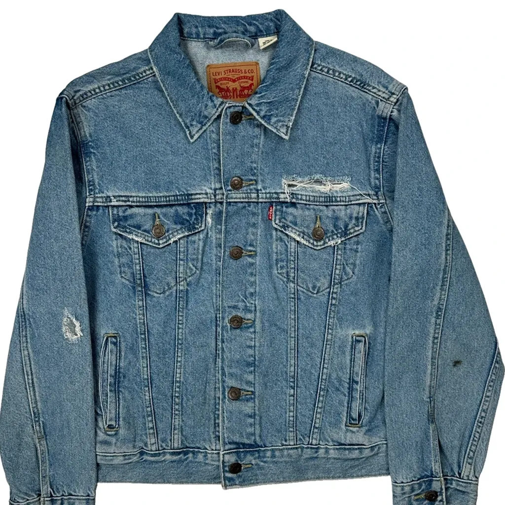 Levis Denim Jacket - Medium Blue Denim - Image 4