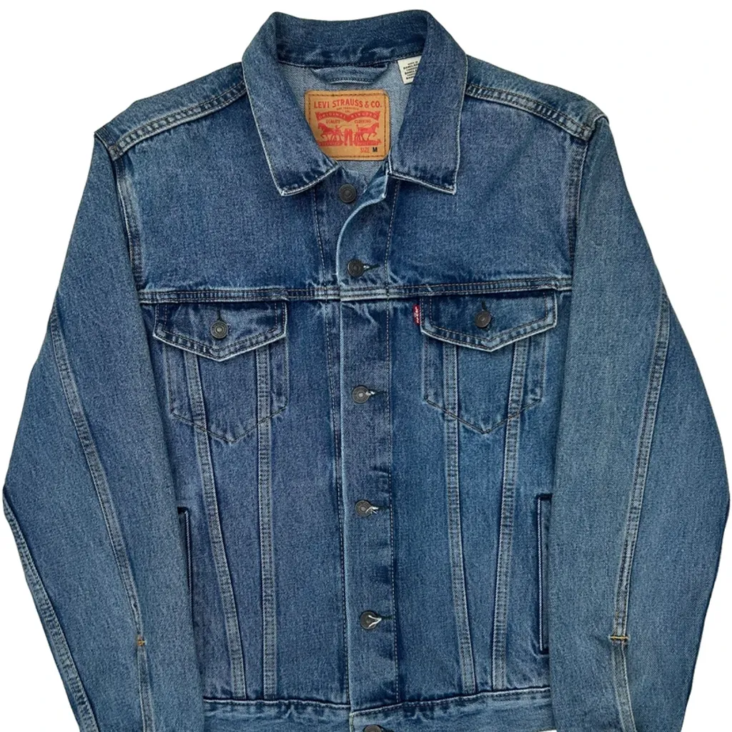 Levis Denim Jacket - Medium Blue Denim - Image 4