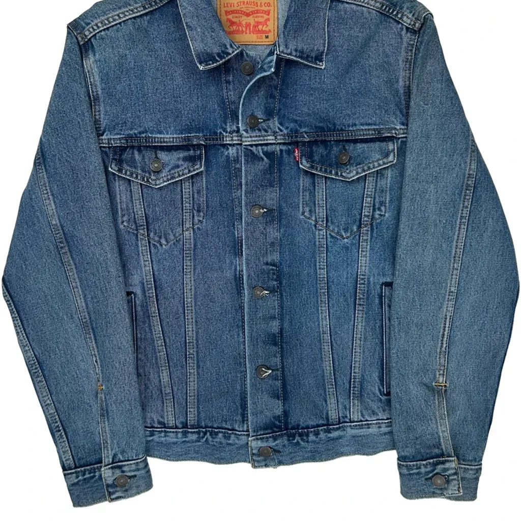 Levis Denim Jacket - Medium Blue Denim - Image 5