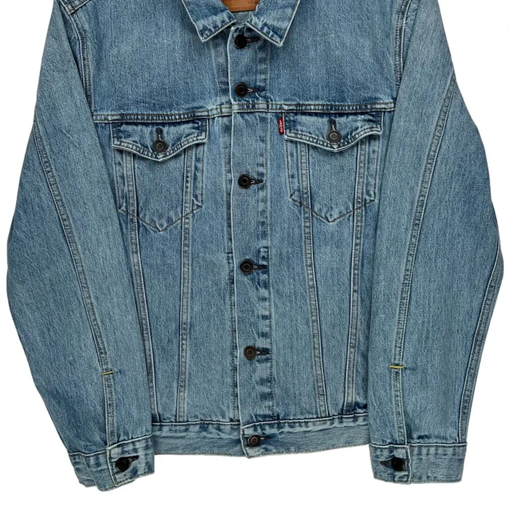 Levis Denim Jacket - Medium Blue Denim - Image 5
