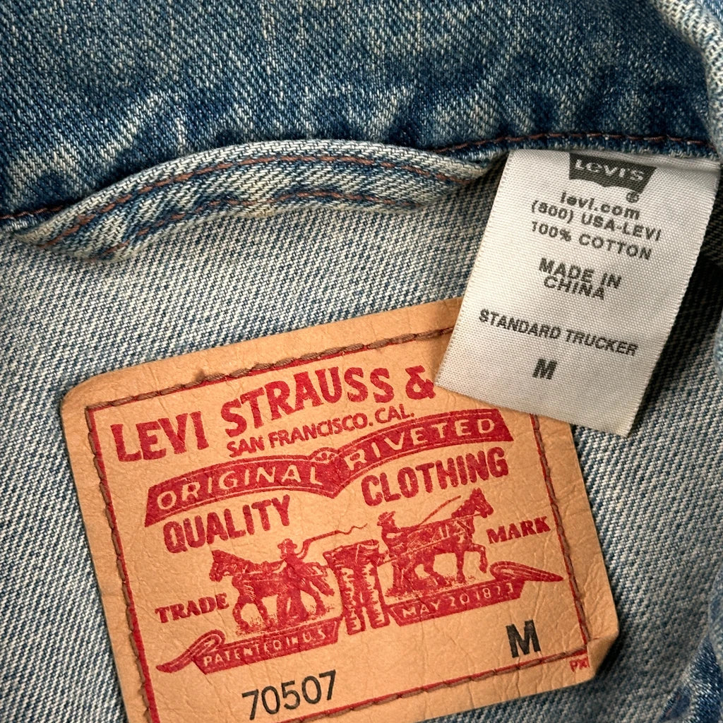 Levis Denim Jacket - Medium Blue Cotton - Image 3