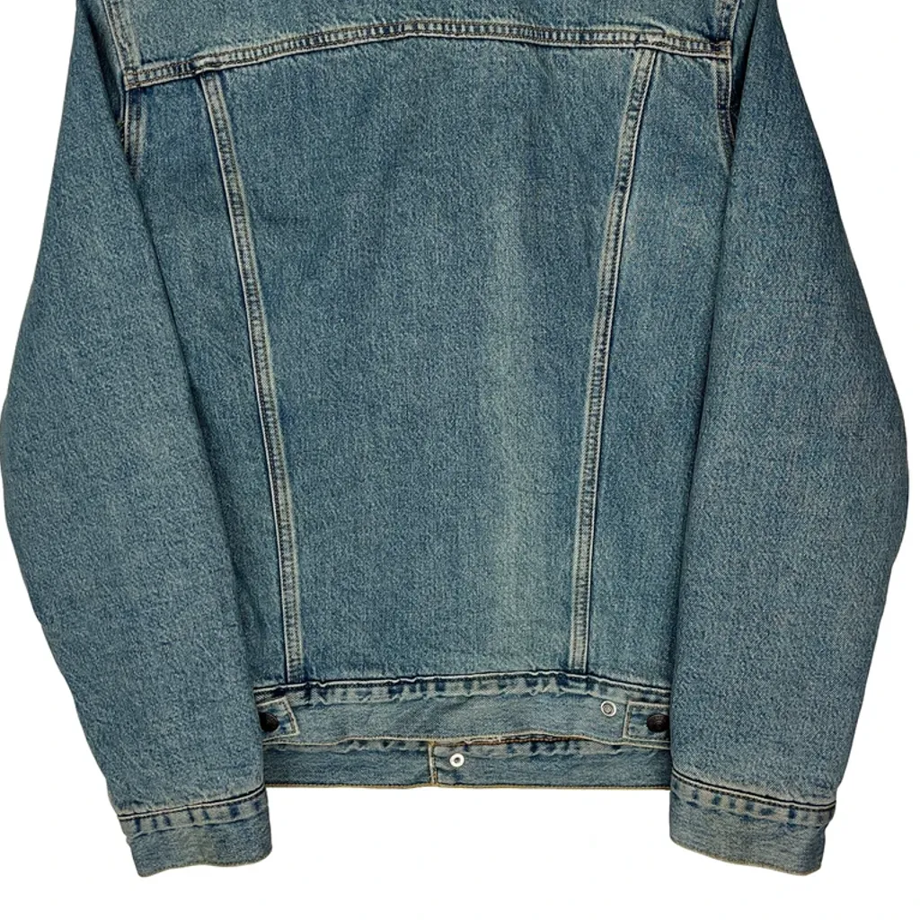 Levis Sherpa Lined Denim Jacket - Medium Blue Denim - Image 6