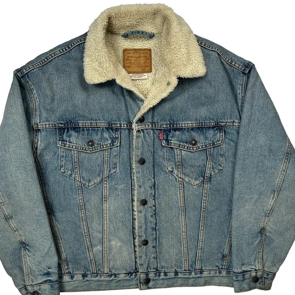Levis Denim Jacket - Small Blue Cotton - Image 4