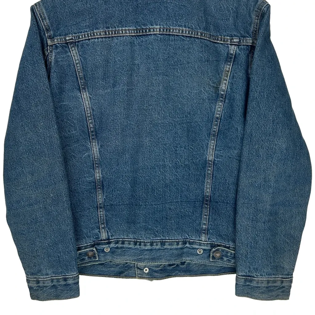 Levis Sherpa Lined Denim Jacket - Small Blue Denim - Image 6