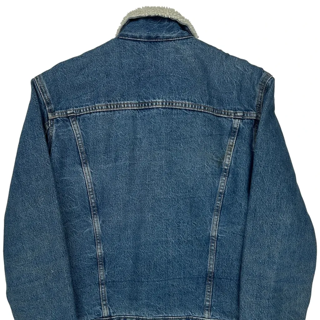 Levis Sherpa Lined Denim Jacket - Small Blue Denim - Image 7