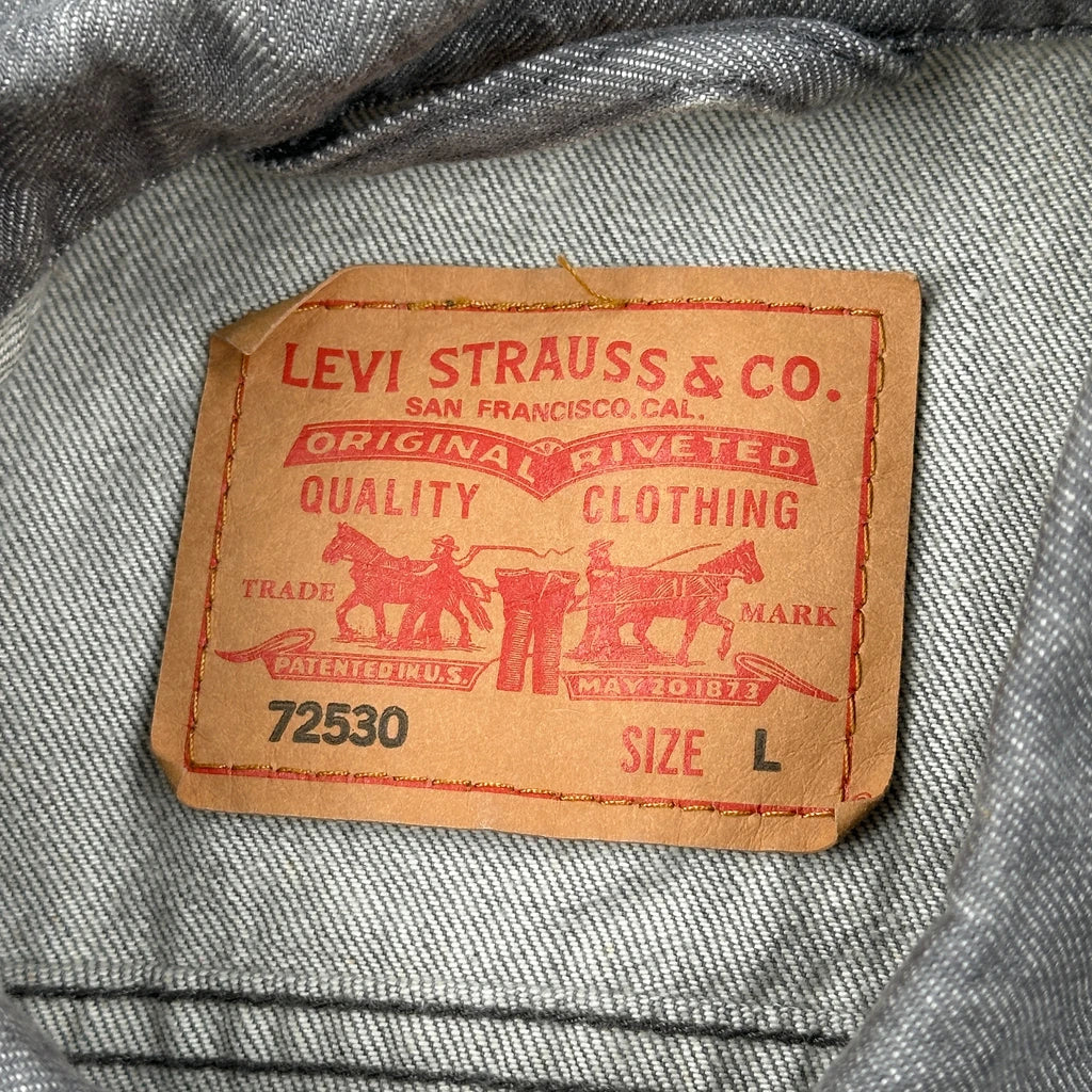 Levis Denim Jacket - Large Grey Denim - Image 3