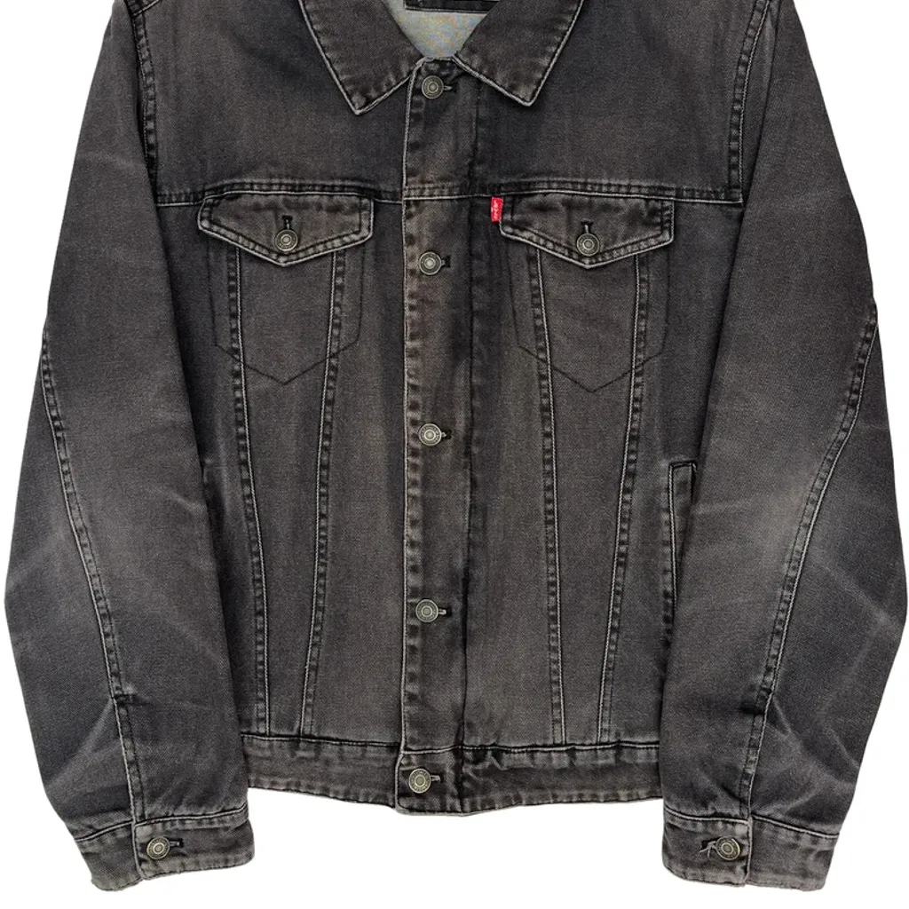 Levis Denim Jacket - Large Grey Denim - Image 3