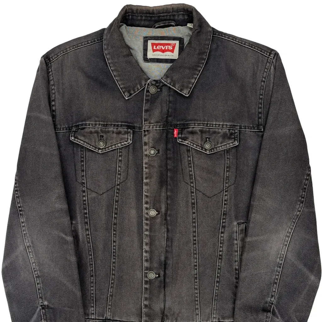 Levis Denim Jacket - Large Grey Denim - Image 4