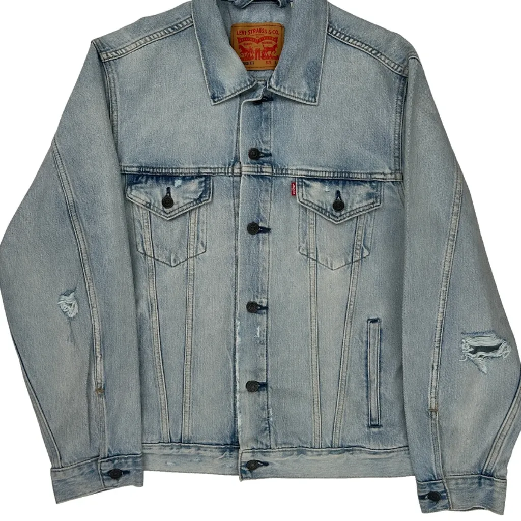 Levis Denim Jacket - Large Light Wash Denim - Image 4
