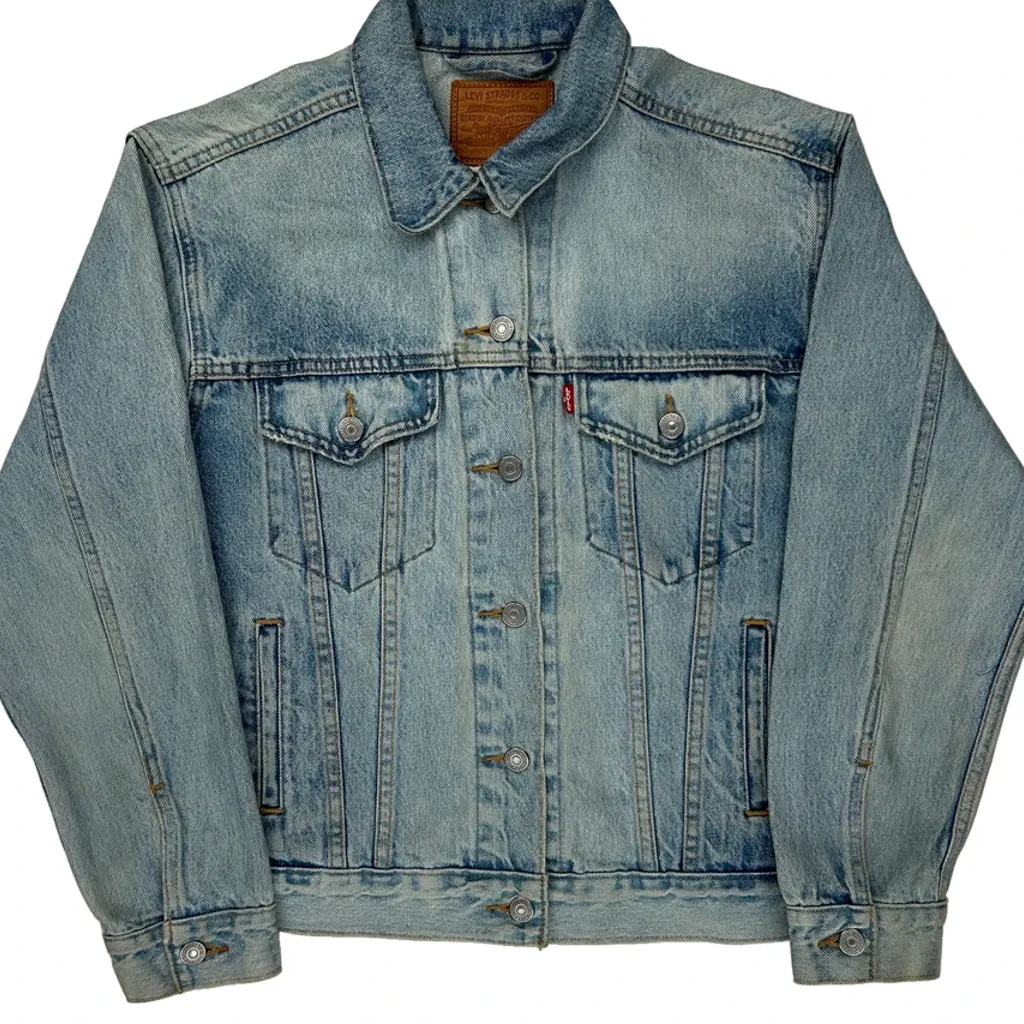 Levis Denim Jacket - Large Light Wash Denim - Image 4