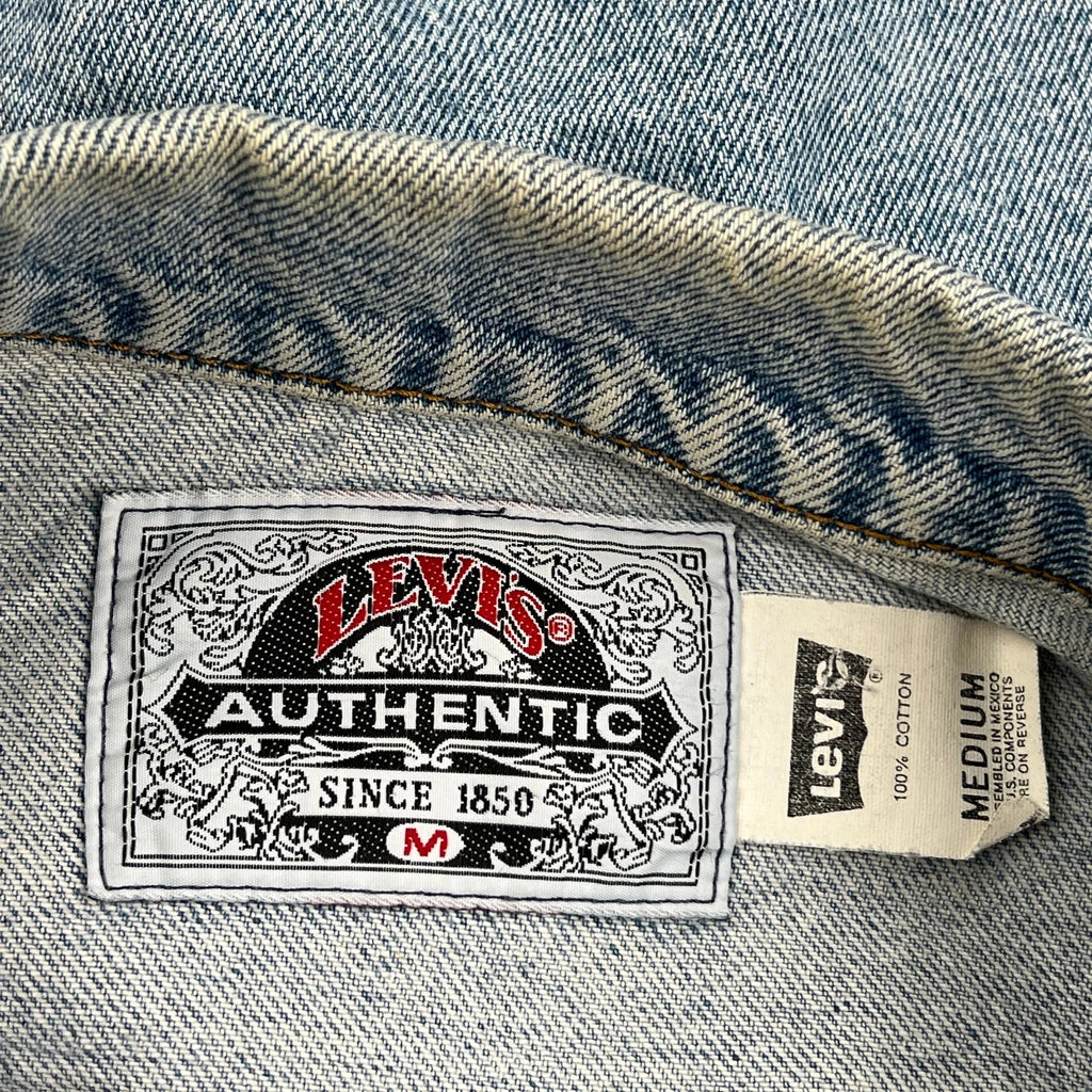 Levis Denim Jacket - Medium Light Wash Cotton - Image 3