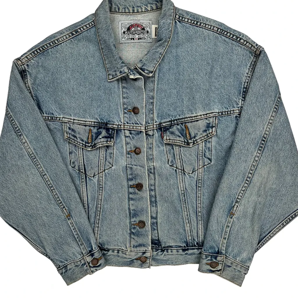 Levis Denim Jacket - Medium Light Wash Cotton - Image 4