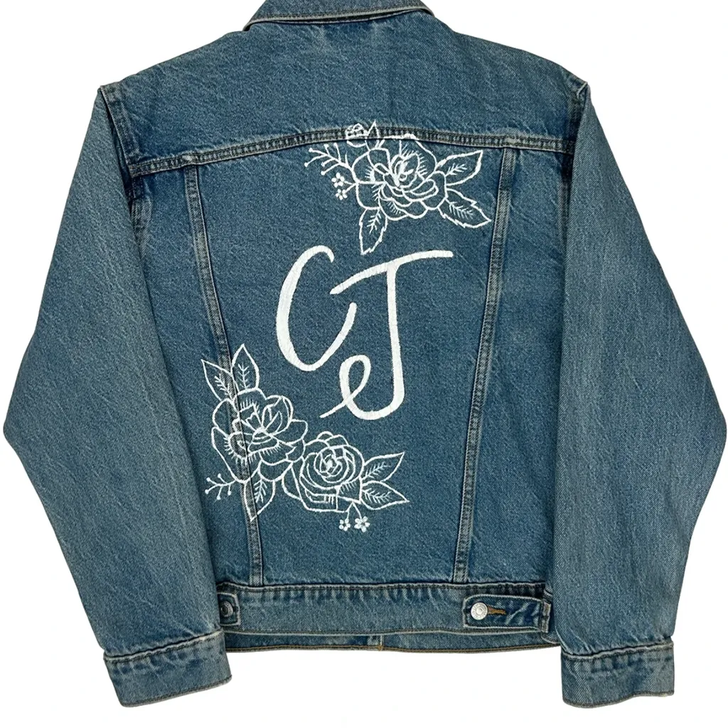 Levis Graphic Denim Jacket - Medium Blue Denim - Image 7