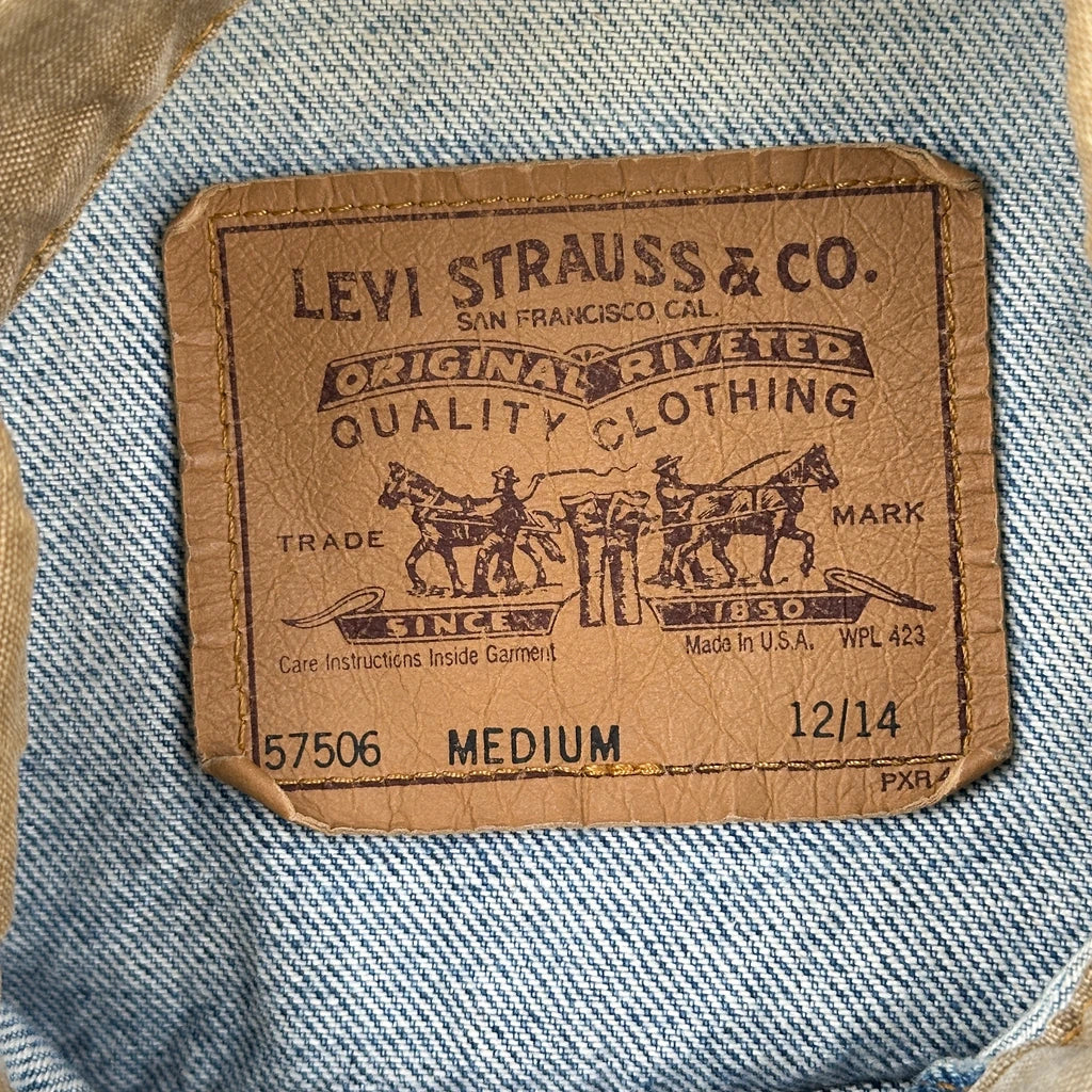 Levis Collared Denim Jacket - Medium Blue Denim - Image 3