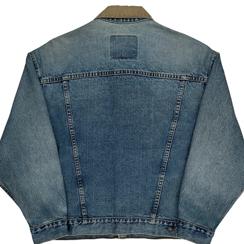Levis Collared Denim Jacket - Medium Blue Denim - Image 6