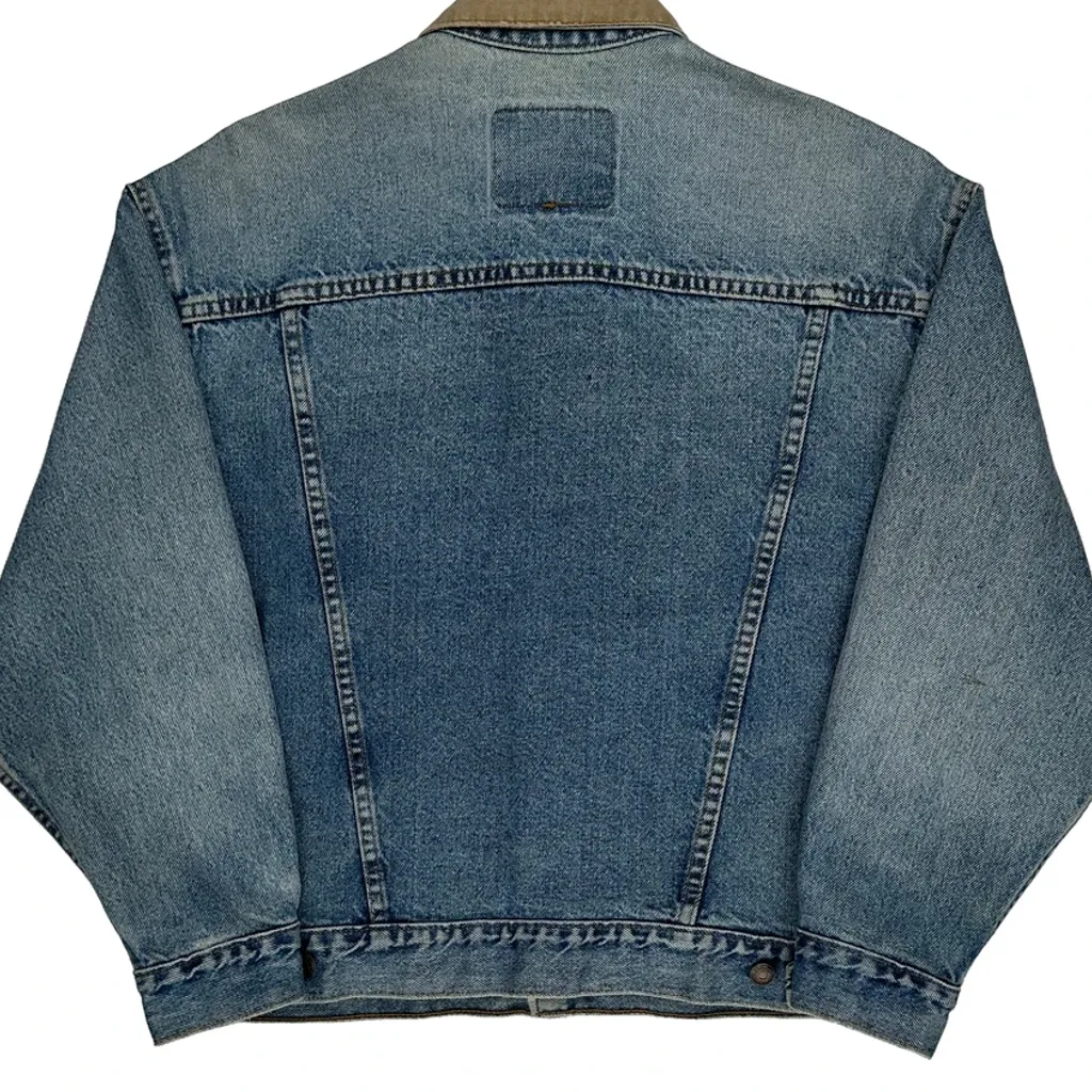 Levis Collared Denim Jacket - Medium Blue Denim - Image 7