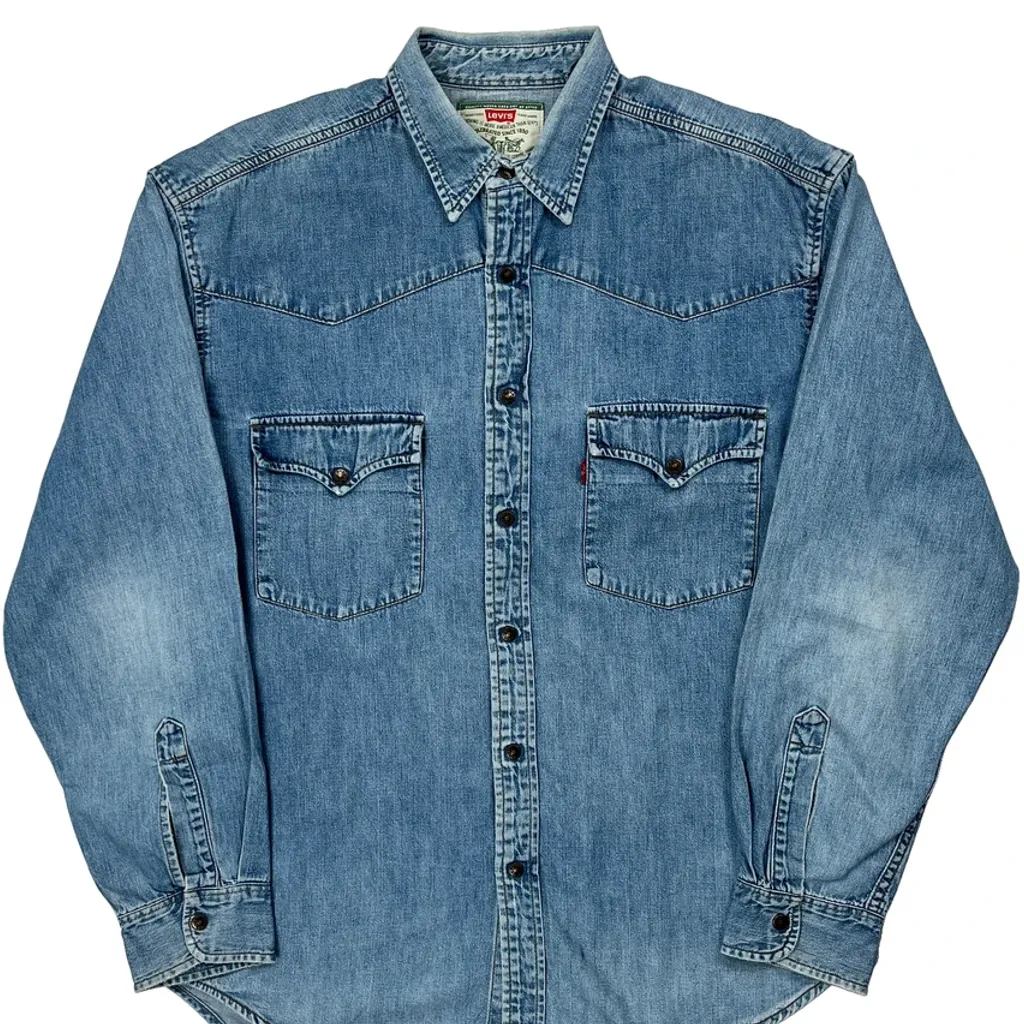 Levis Denim Shirt - Large Blue Denim - Image 4