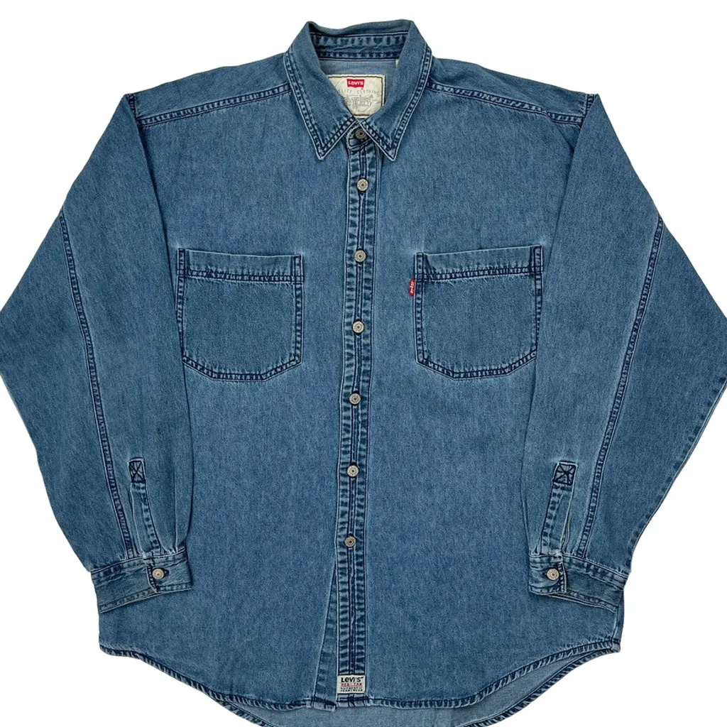 Levis Denim Shirt - Large Blue Cotton - Image 4