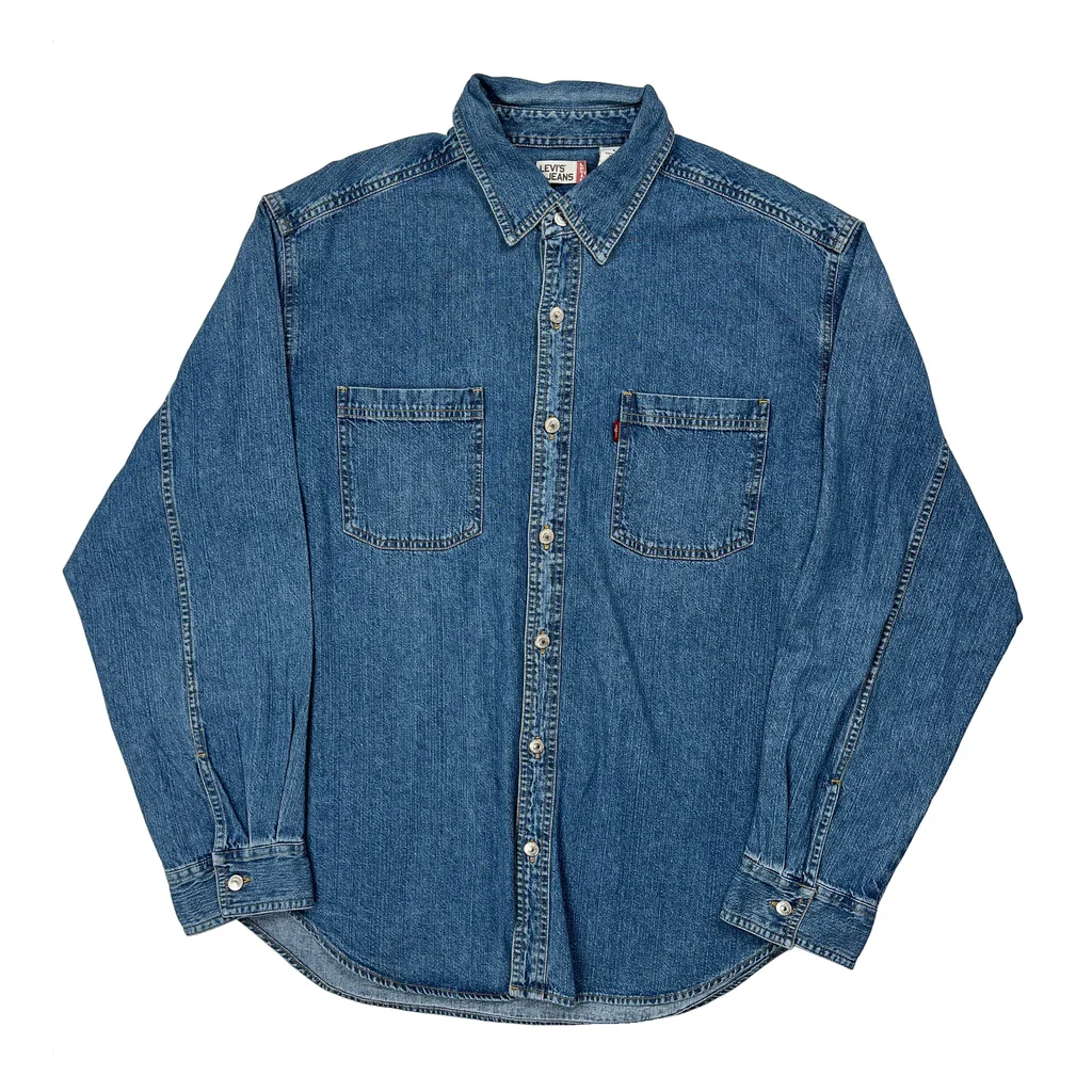 Levis Denim Shirt - Large Blue Cotton