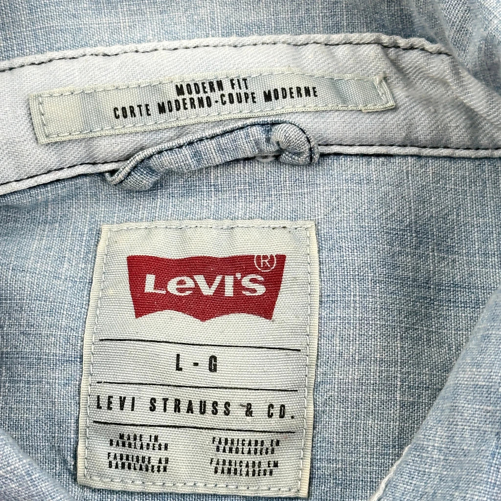 Levis Denim Shirt - Large Blue Cotton - Image 3