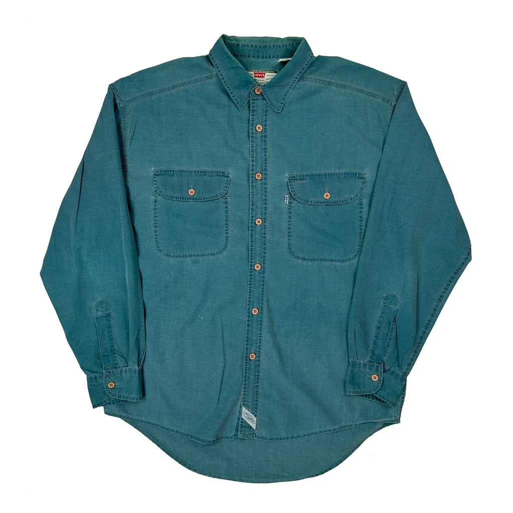 Levis Denim Shirt - Large Blue Cotton