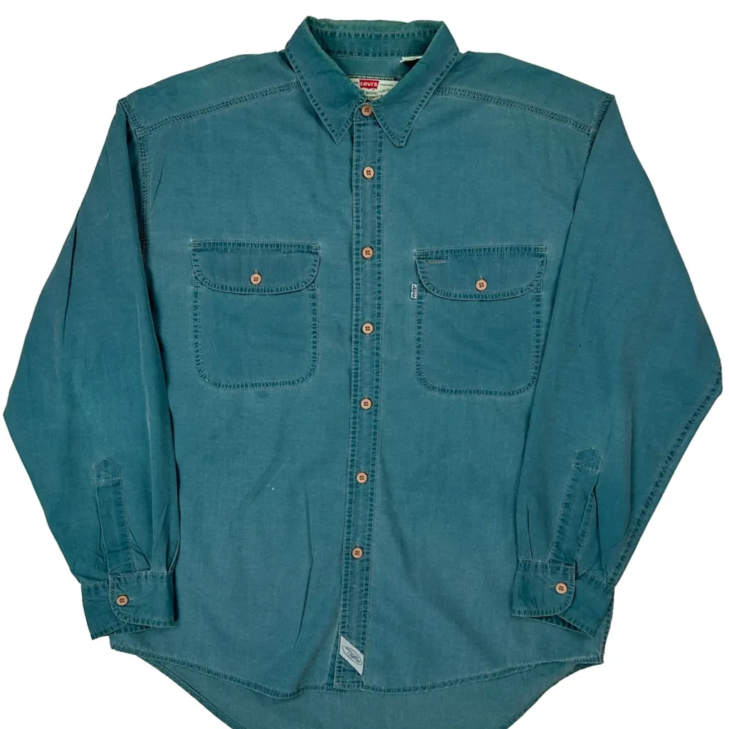 Levis Denim Shirt - Large Blue Cotton - Image 4