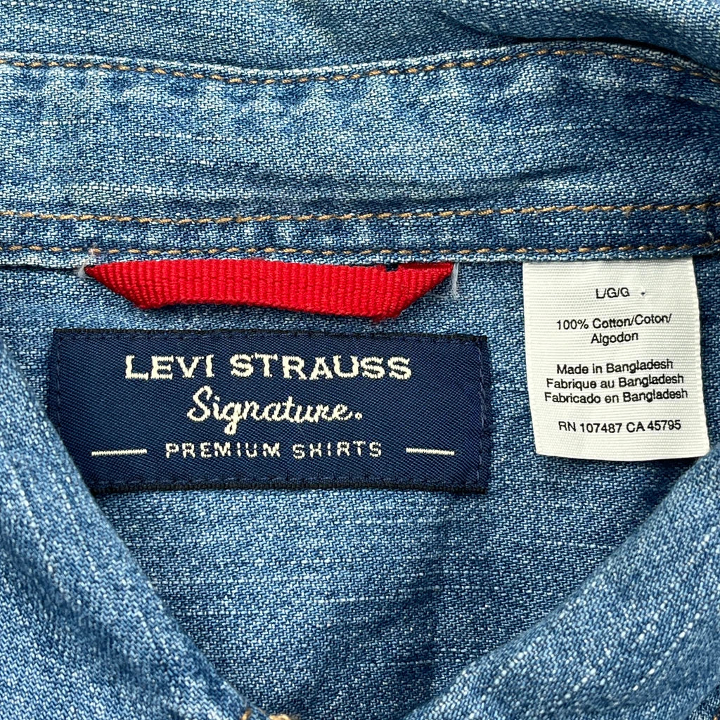 Levis Denim Shirt - Large Blue Cotton - Image 3