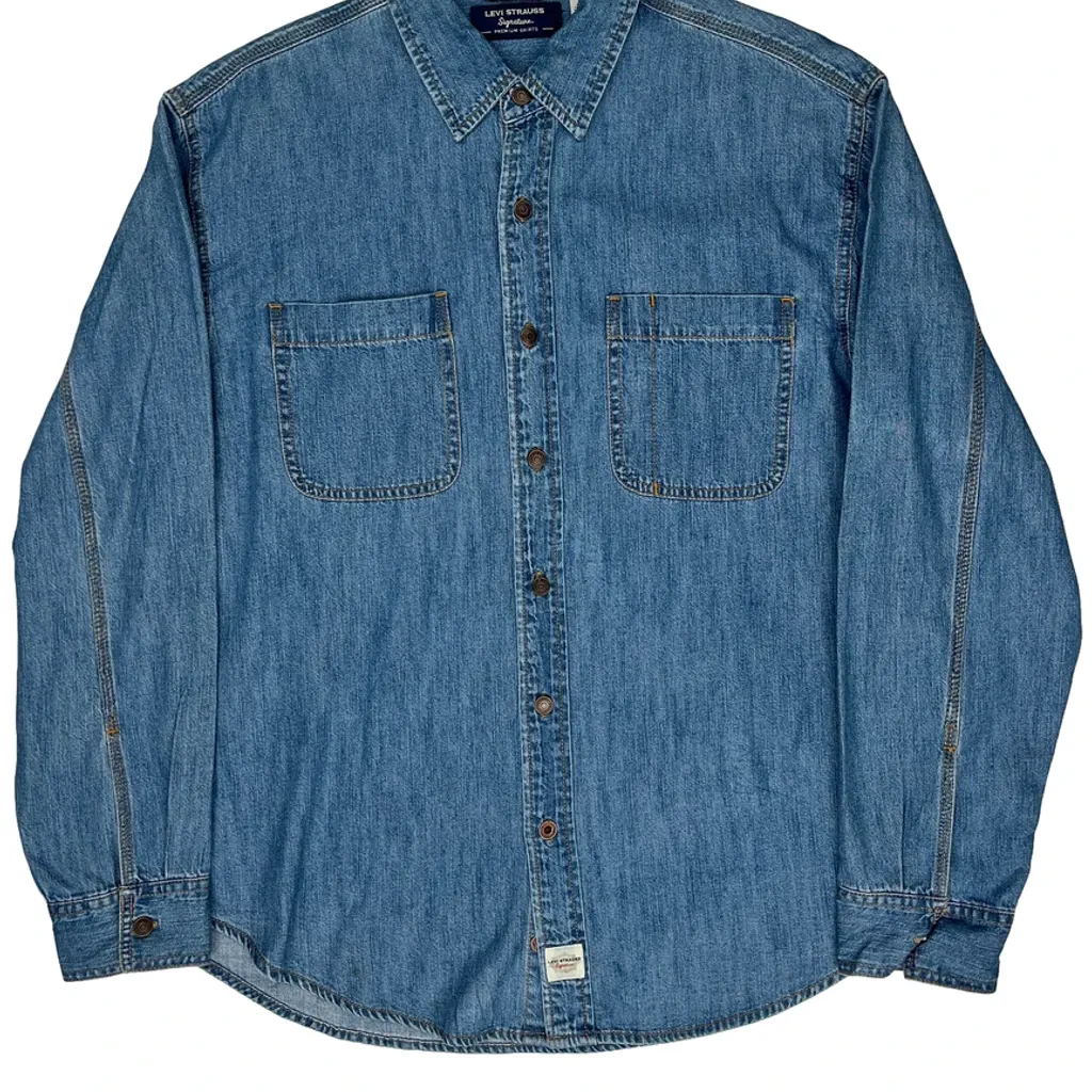 Levis Denim Shirt - Large Blue Cotton - Image 5
