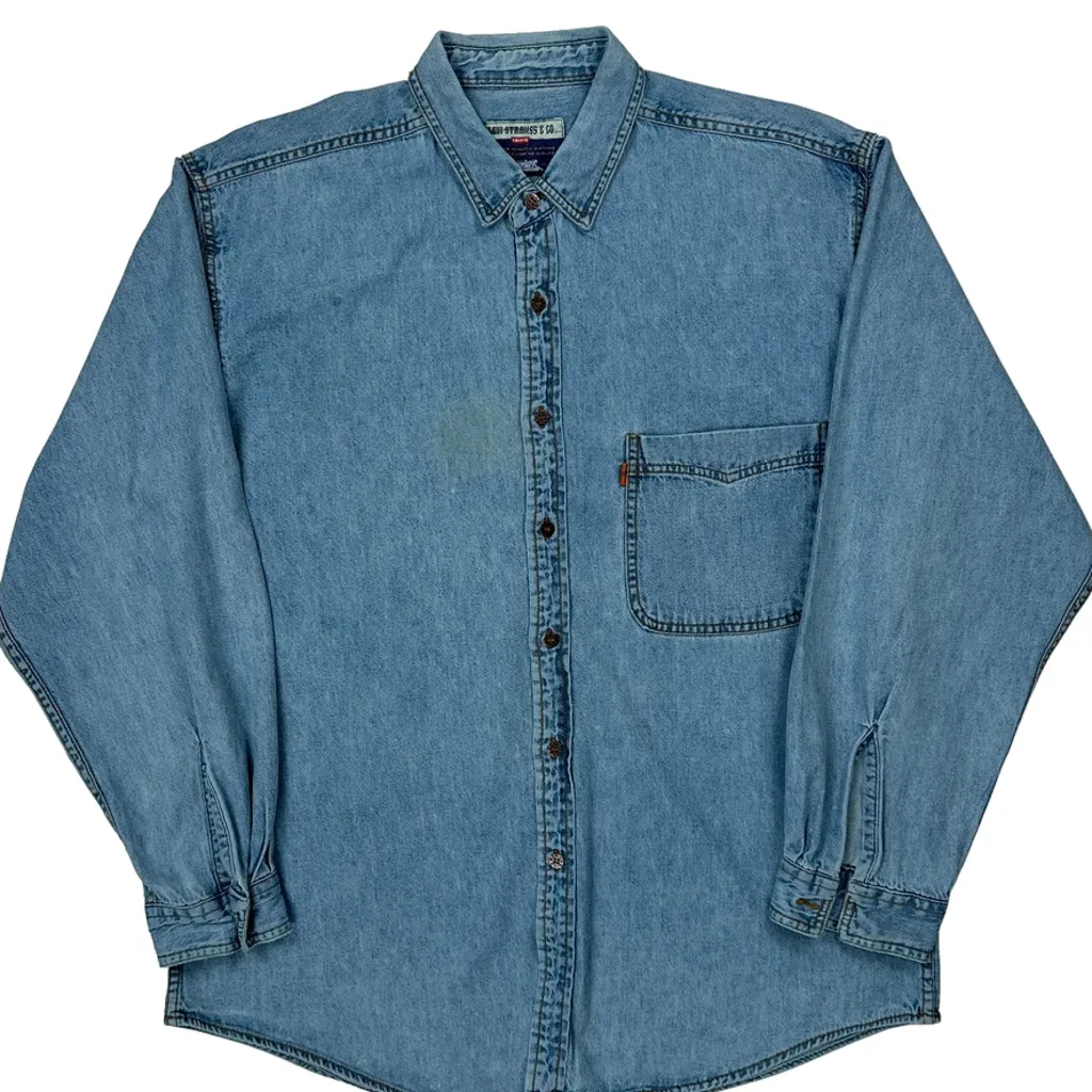 Levis Denim Shirt - Large Blue Cotton - Image 4