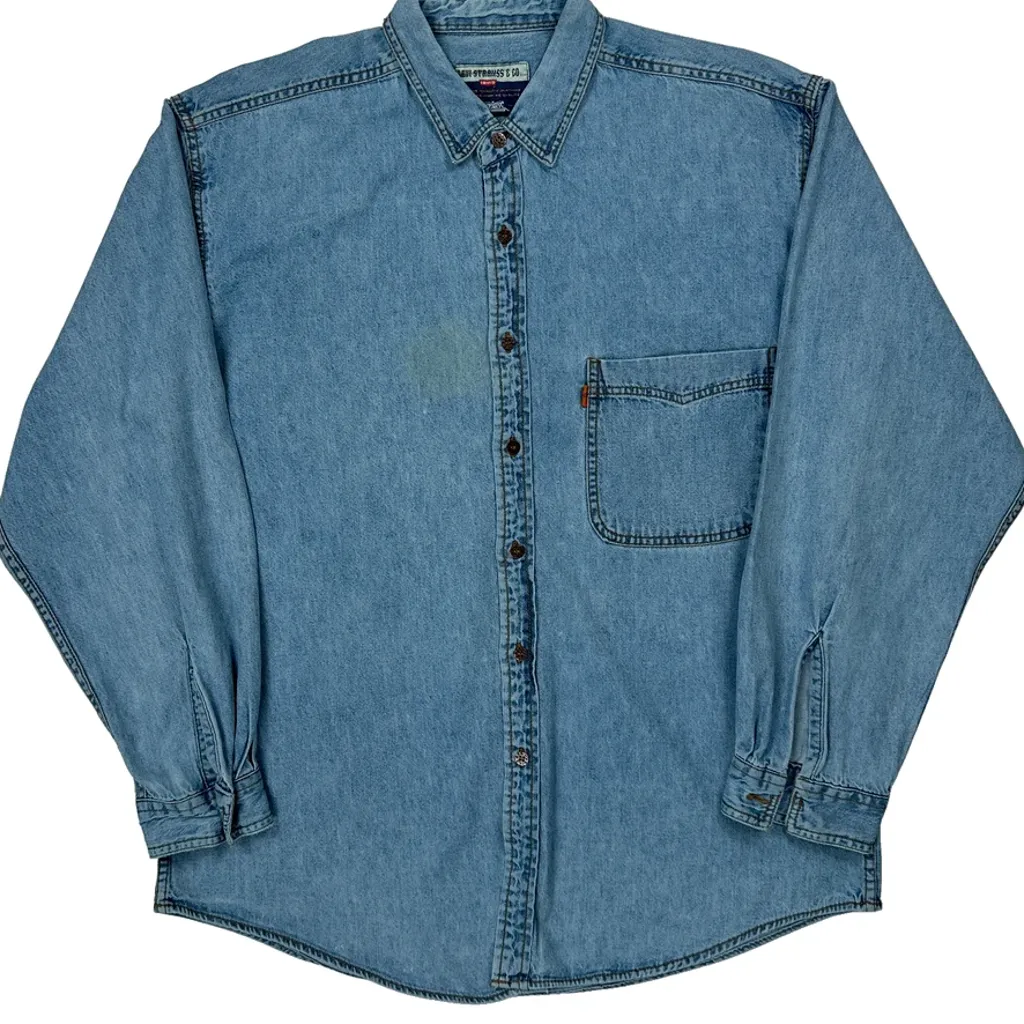Levis Denim Shirt - Large Blue Cotton - Image 5