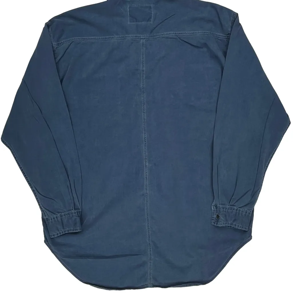 Levis Workwear Style Denim Shirt - Large Blue Cotton - Image 7