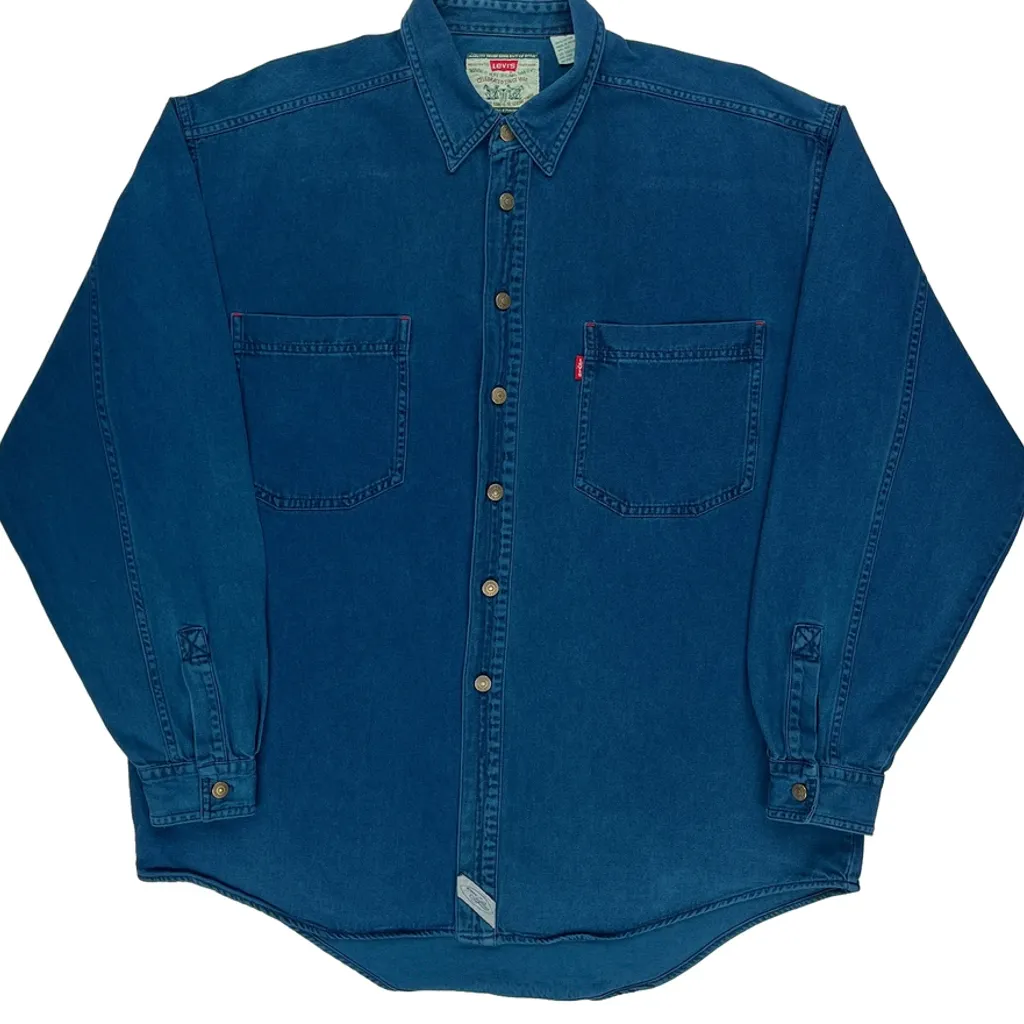 Levis Denim Shirt - Large Blue Cotton - Image 4