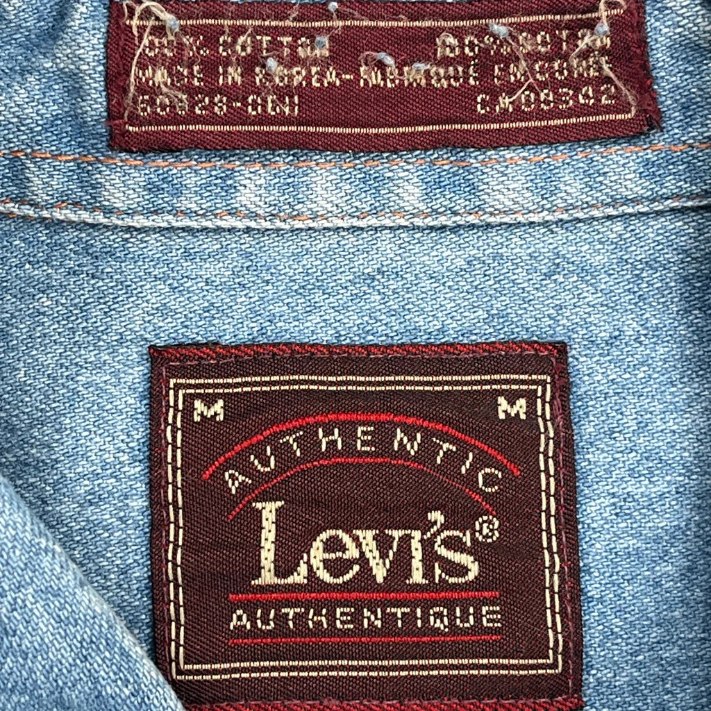 Levis Denim Shirt - Medium Blue Cotton - Image 3
