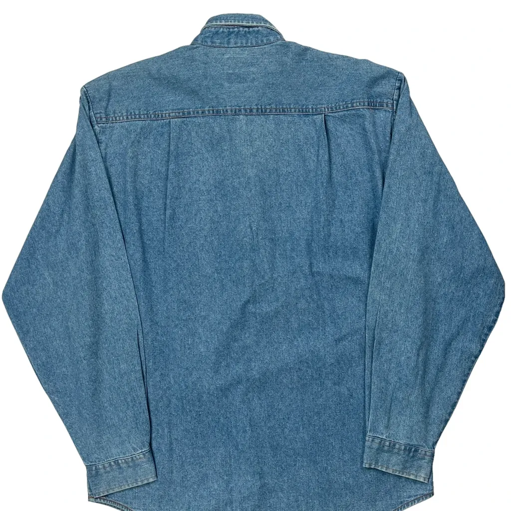 Levis Denim Shirt - Medium Blue Cotton - Image 6