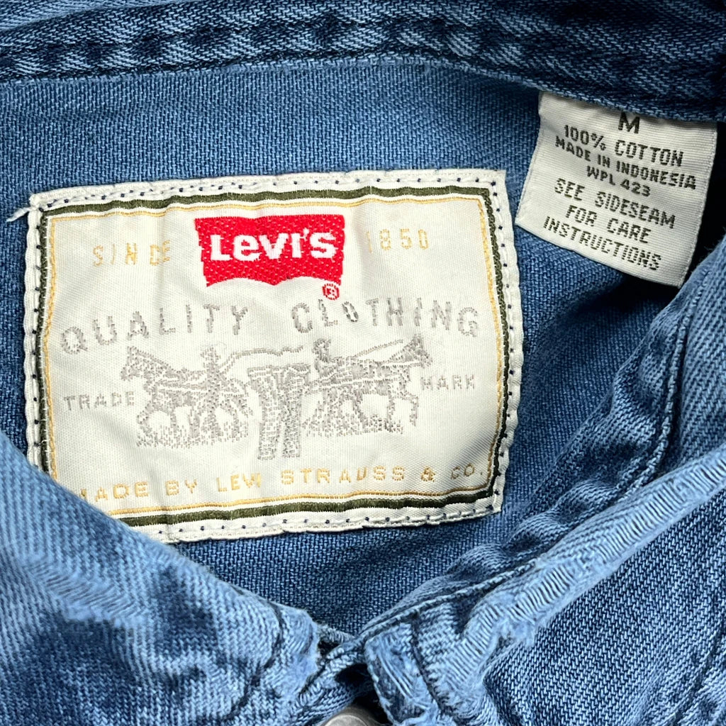 Levis Denim Shirt - Medium Blue Cotton - Image 3