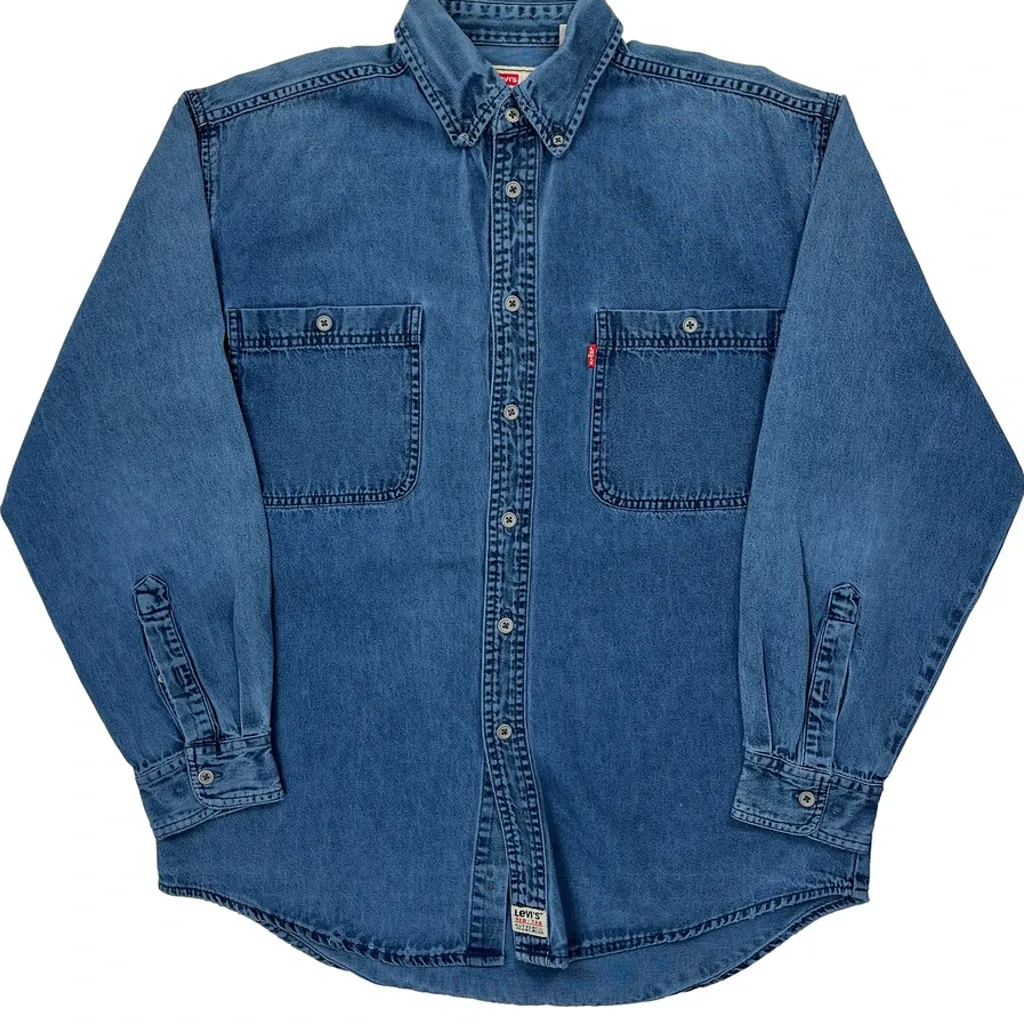 Levis Denim Shirt - Medium Blue Cotton - Image 4