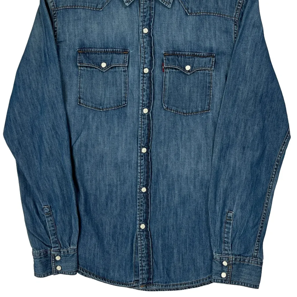 Levis Denim Shirt - Medium Blue Denim - Image 4