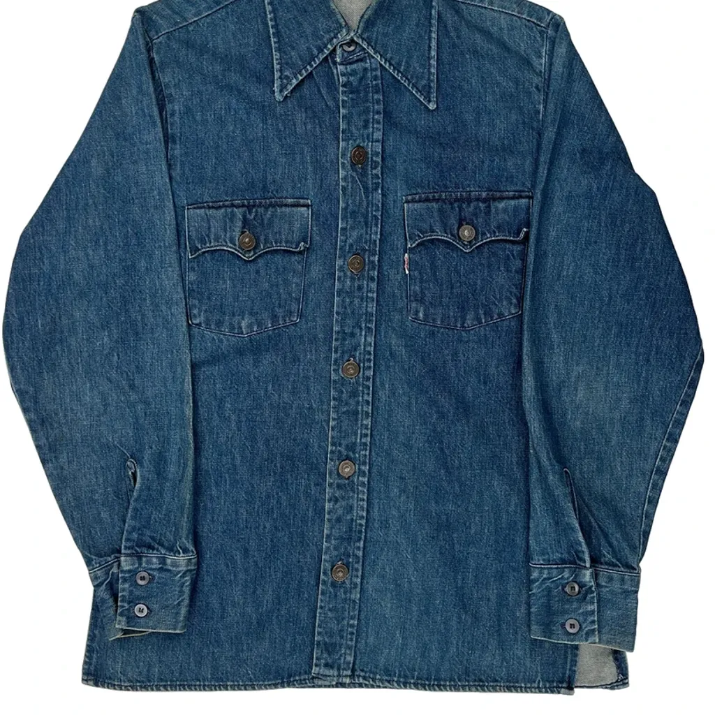 Levis Denim Shirt - Medium Blue Denim - Image 5