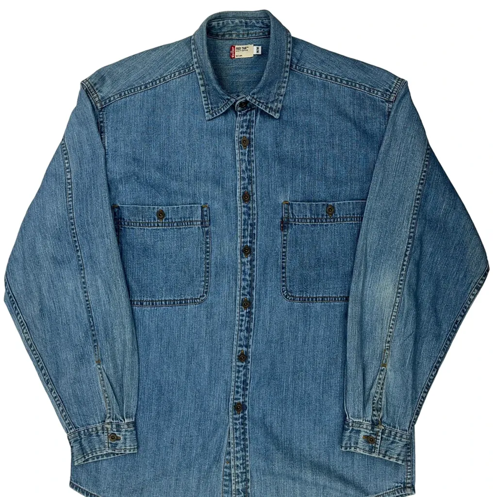 Levis Denim Shirt - Medium Blue Denim - Image 5