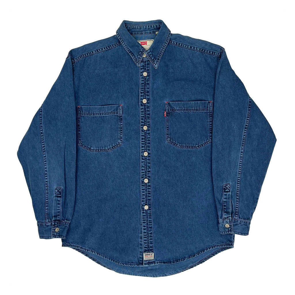 Levis Denim Shirt - Medium Blue Cotton
