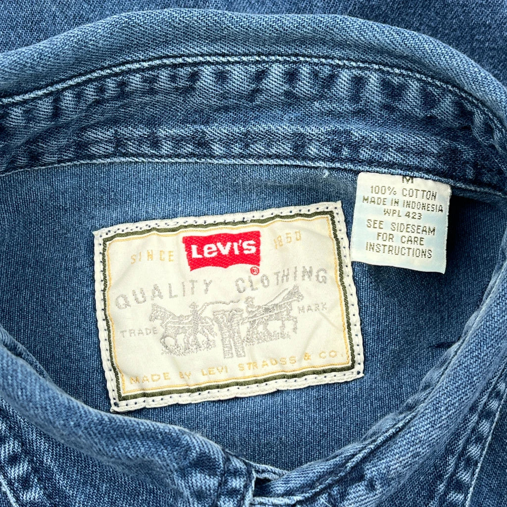 Levis Denim Shirt - Medium Blue Cotton - Image 3