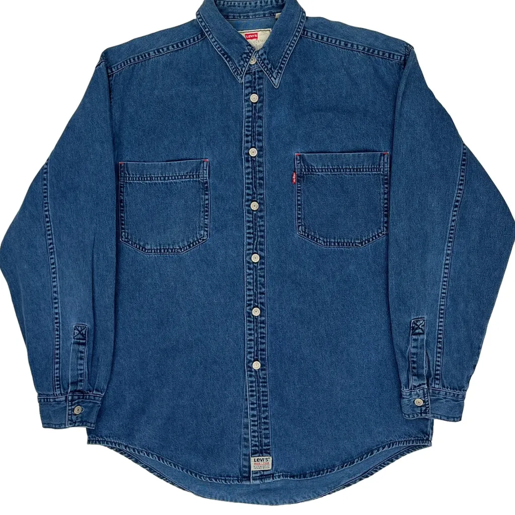 Levis Denim Shirt - Medium Blue Cotton - Image 4