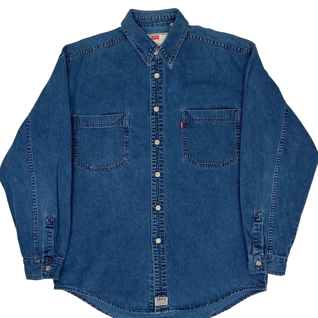 Levis Denim Shirt - Medium Blue Cotton - Image 5