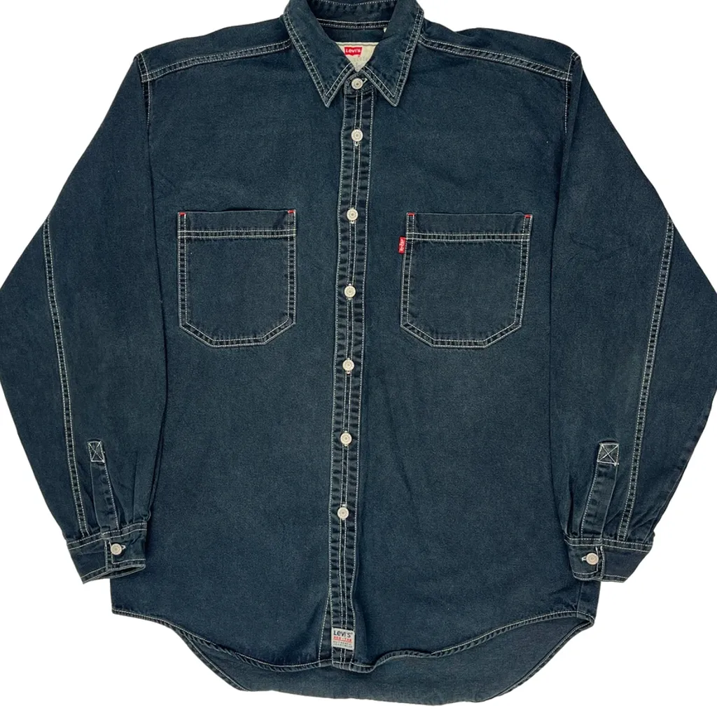 Levis Denim Shirt - Medium Blue Cotton - Image 4
