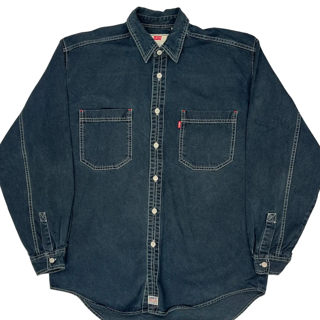 Levis Denim Shirt - Medium Blue Cotton - Image 5