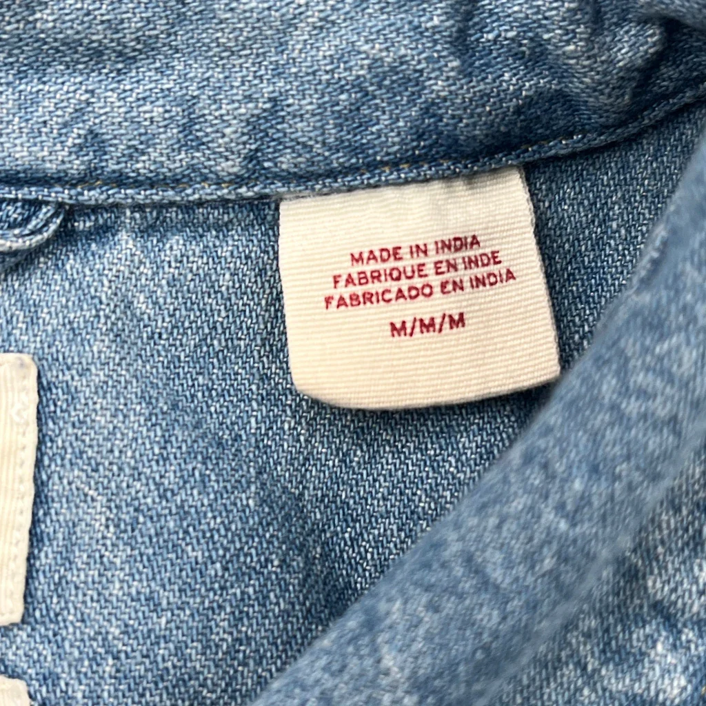 Levis Slim Denim Shirt - Medium Blue Denim - Image 4
