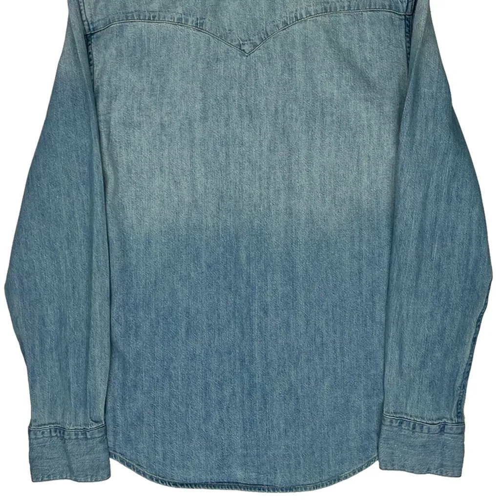 Levis Slim Denim Shirt - Medium Blue Denim - Image 8