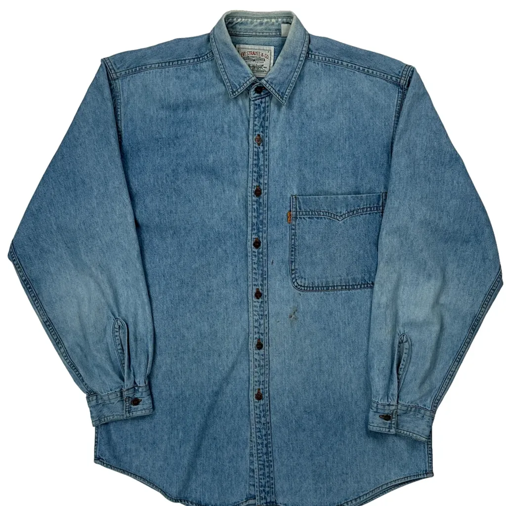 Levis Denim Shirt - Medium Blue Cotton - Image 4
